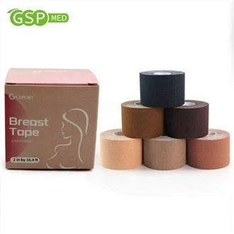 Factory Amazon Hot Sell Elastic Breathable Cotton Boob Tape Waterproof Breathable Breast Lift Tape With Nipple Cover